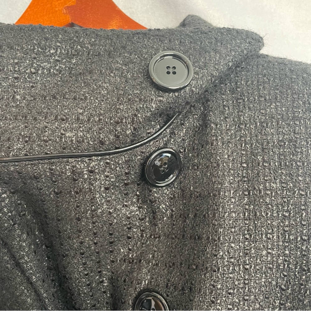 Zara Basic Black Jacket Outerwear Size Large Butt… - image 5